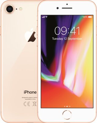 Apple iPhone 8 (6-core 2,74Ghz) goud 64GB 4.7" (1334x750) (IOS 16+) simlockvrij + Garantie