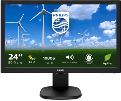 Philips 24" monitor 243s5ljmb Full HD (HDMI,DVI,VGA,DisplayPort